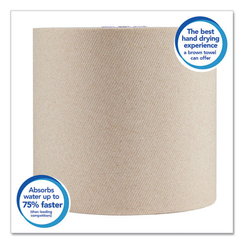 Essential 100% Recycled Fiber Hard Roll Towel, 1.75" Core, 8" X 700 Ft, Brown, 6/carton