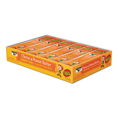 Sandwich Crackers, Cheese And Peanut Butter, 8-piece Snack Pack, 12/box