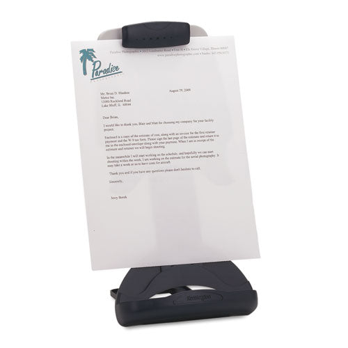 Insight Adjustable Book Copyholder, 50 Sheet Capacity, Metal, Midnight Blue/gray