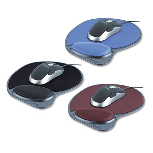 Memory Foam Mouse Pad Wrist Pillow, 10 X 9.87, Black
