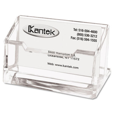 Acrylic Business Card Holder, Holds 80 Cards, 4 X 1.88 X 2, Clear