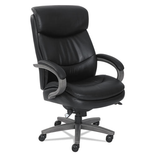 Woodbury Big/tall Executive Chair, Supports Up To 400 Lb, 20.25" To 23.25" Seat Height, Brown Seat/back, Weathered Sand Base