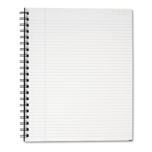 Hardbound Notebook With Pocket, 1 Subject, Wide/legal Rule, Black Cover, 11 X 8.5, 96 Sheets