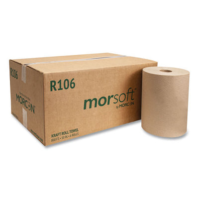 10" Roll Towels, 1-Ply, Kraft, 800 ft, 6 Rolls