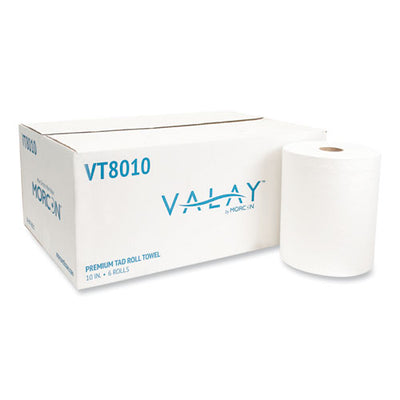 10" Tad Roll Towels, 1-Ply, White, 700 ft, in FL