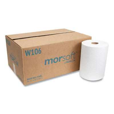 10" Roll Towels, 1-Ply, White, 800 ft, 6 Rolls in FL