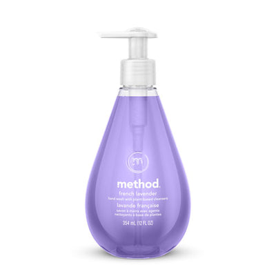 Gel Hand Wash, French Lavender, 12 Oz Pump Bottle, 6/carton