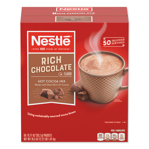 Hot Cocoa Mix, Rich Chocolate, 0.28 Oz Packet, 30 Packets/box, 6 Boxes/carton