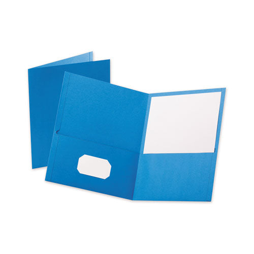 Twin-pocket Folder, Embossed Leather Grain Paper, 0.5" Capacity, 11 X 8.5, Pink, 25/box