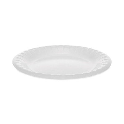 Placesetter Deluxe Laminated Foam Dinnerware, Plate, 6" Dia, White, 1,000/carton