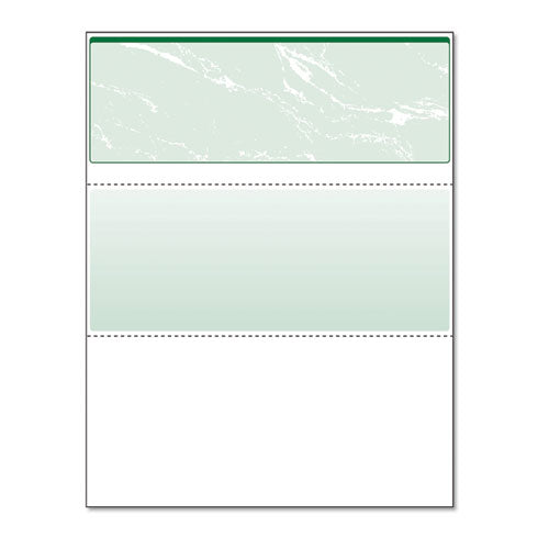 Standard Security Check, 11 Features, 8.5 X 11, Green Marble Top, 500/ream