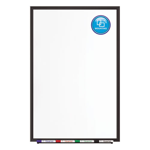 Classic Series Porcelain Magnetic Dry Erase Board, 96 X 48, White Surface, Black Aluminum Frame