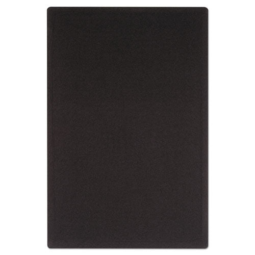Oval Office Fabric Bulletin Board, 36 X 24, Black Surface