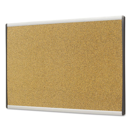 Arc Frame Cubicle Cork Board, 30 X 18, Natural Surface, Silver Aluminum Frame