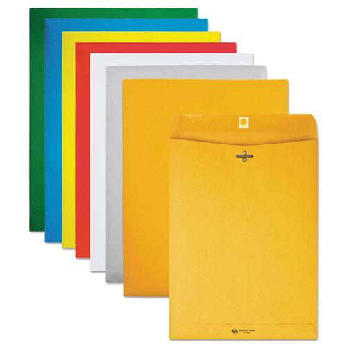 Clasp Envelope, 32 Lb Bond Weight Kraft, #12 1/2, Square Flap, Clasp/gummed Closure, 9.5 X 12.5, Brown Kraft, 100/box