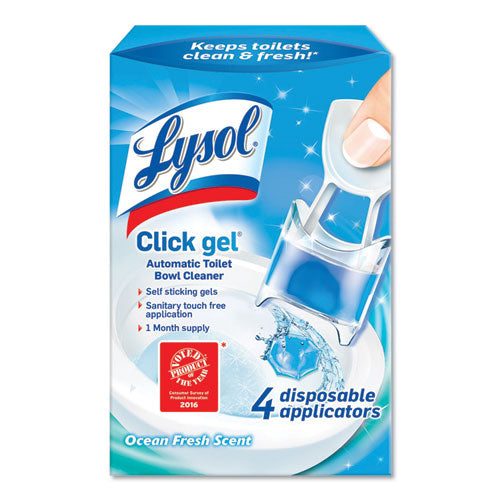 Click Gel Automatic Toilet Bowl Cleaner, Ocean Fresh, 6/box, 4 Boxes/carton