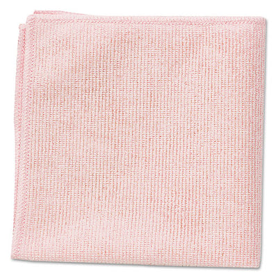 Microfiber Cleaning Cloths, 16 X 16, Pink, 24/pack