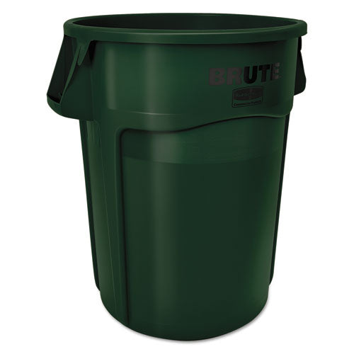 Brute Round Container, 44 Gal, Plastic, Orange