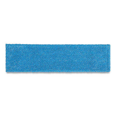 Adaptable Flat Mop Pads, Microfiber, 19.5 X 5.5, Blue