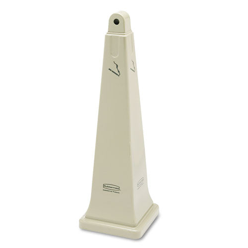 Groundskeeper Cigarette Waste Collector, Pyramid, 1 Gal, 12.25 X 39.75, Black