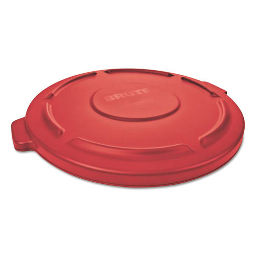 Round Flat Top Lid, For 32 Gal Round Brute Containers, 22.25" Diameter, Yellow