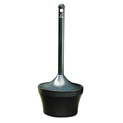 Aladdin Smokers' Station, Round, Steel, 4.5 Gal, 16 Dia X 38.75, Charcoal