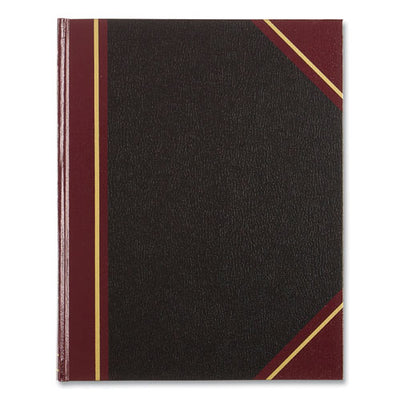 Texthide Eye-ease Record Book, Black/burgundy/gold Cover, 10.38 X 8.38 Sheets, 300 Sheets/book