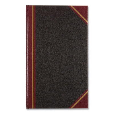 Texthide Eye-ease Record Book, Black/burgundy/gold Cover, 14.25 X 8.75 Sheets, 300 Sheets/book