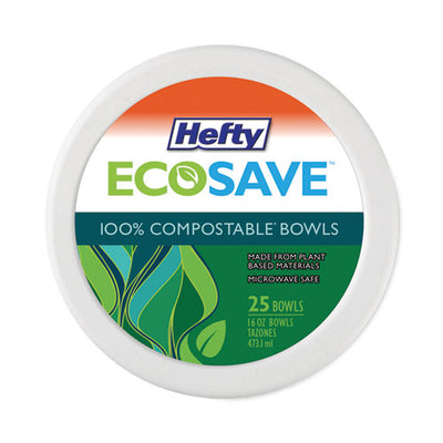 Ecosave Tableware, Plate, Bagasse, 6.75" Dia, White, 30/pack