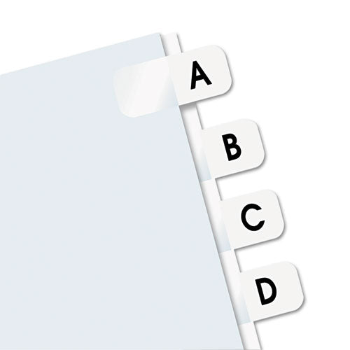 Legal Index Tabs, Preprinted Alpha: A To Z, 1/12-cut, White, 0.44" Wide, 104/pack