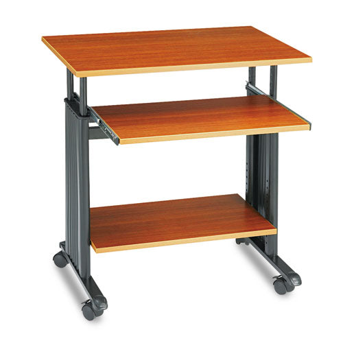 Muv 28" Adjustable-height Desk, 29.5" X 22" X 29" To 34", Cherry/black
