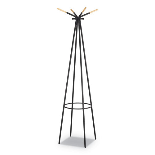 Family Coat Rack, 4 Garments, 16.5w X 16.5d X 72.75h, Cream