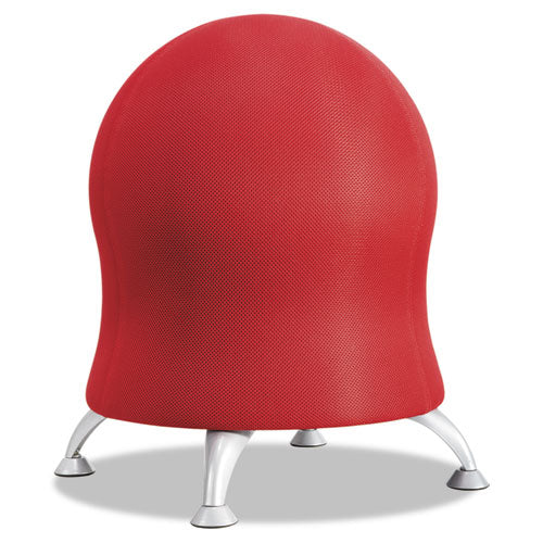 Zenergy Ball Chair, Backless, Supports Up To 250 Lb, Grass Fabric Seat, Silver Base