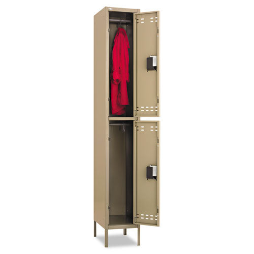 Double-tier, Three-column Locker, 36w X 18d X 78h, Two-tone Gray