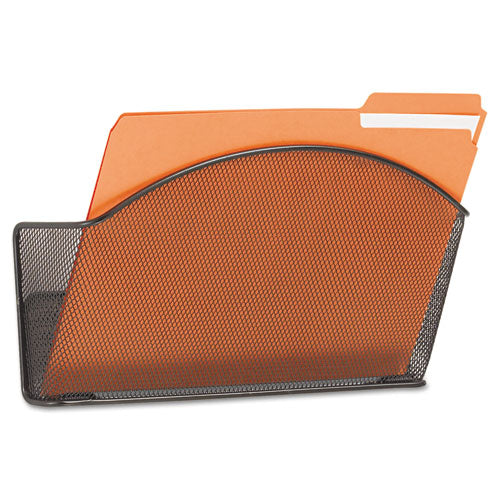 Onyx Mesh Wall Pockets, Legal Size, Black 15" X 3" X 9", Black