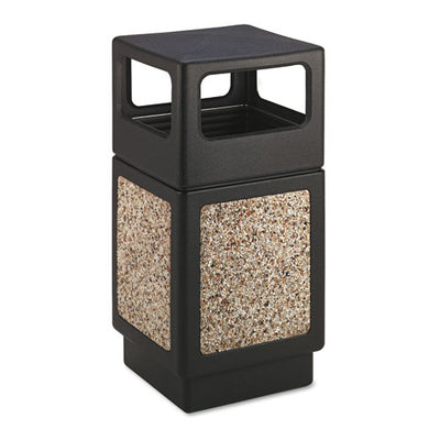 Canmeleon Aggregate Panel Receptacles, Side-open, 38 Gal, Polyethylene, Black