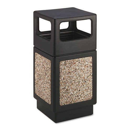 Canmeleon Aggregate Panel Receptacles, Side-open, 38 Gal, Polyethylene, Black