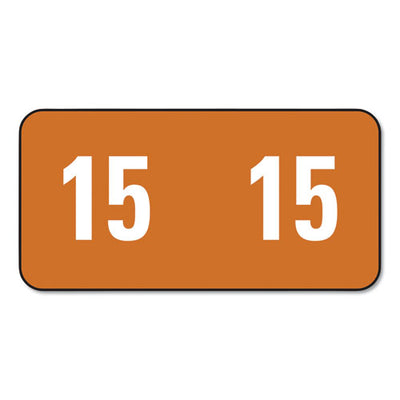 Yearly End Tab File Folder Labels, 15, 0.5 X 1, Brown, 25/sheet, 10 Sheets/pack