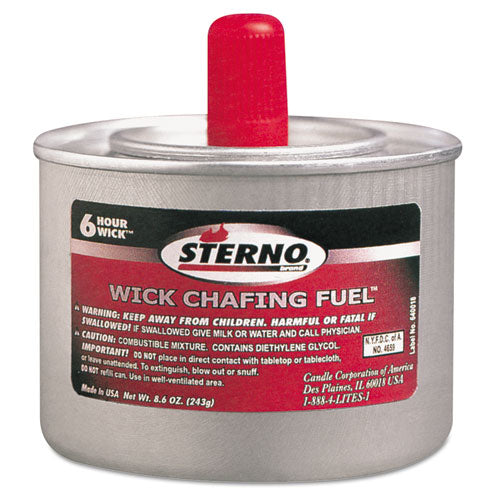 Chafing Fuel Can With Stem Wick, Methanol, 6 Hour Burn, 1.89 G, 24/carton