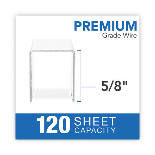 Light Touch Heavy-duty Staples, 0.63" Leg, 0.5" Crown, Steel, 2,500/box