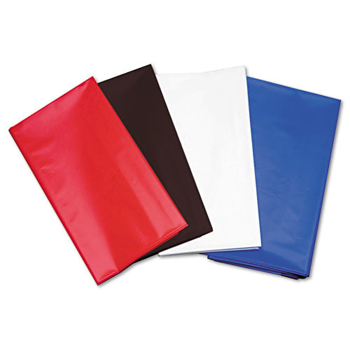 Table Set Rectangular Table Cover, Heavyweight Plastic, 54" X 108", Red, 6/pack