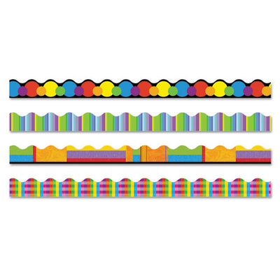 Terrific Trimmers Border Variety Set, 2.25" X 39", Collage, Assorted Colors/designs, 48/set