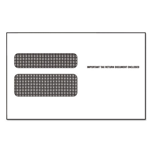 W-2 Laser Double Window Envelope, Commercial Flap, Gummed Closure, 5.63 X 9, White, 24/pack