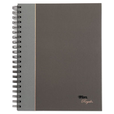 Royale Wirebound Business Notebooks, 1 Subject, Medium/college Rule, Black/gray Cover, 8.25 X 5.88, 96 Sheets