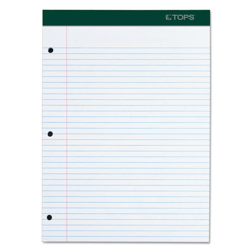Double Docket Ruled Pads With Extra Sturdy Back, Wide/legal Rule, 100 White 8.5 X 11.75 Sheets