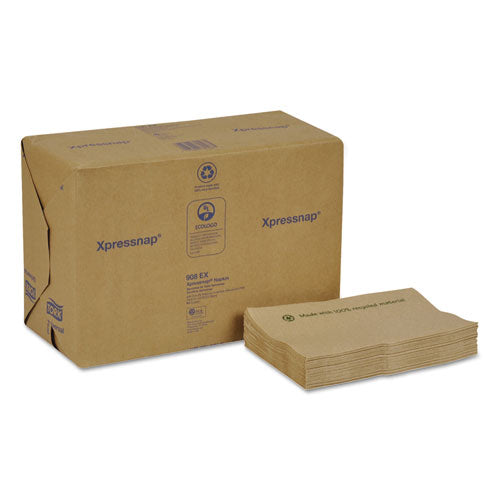 Xpressnap Interfold Dispenser Napkins, 2-ply, Bag-pack, 13 X 8.5, Natural, 500/pack, 12 Packs/carton