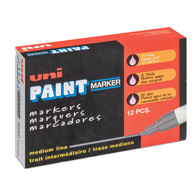 Permanent Marker, Medium Bullet Tip, Metallic Silver