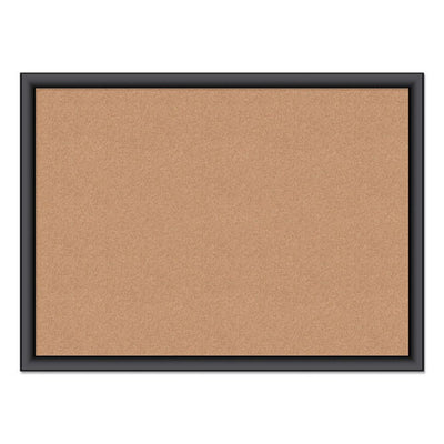 Cork Bulletin Board, 24 X 18, Natural Surface, Black Medium-density Fiberboard Frame