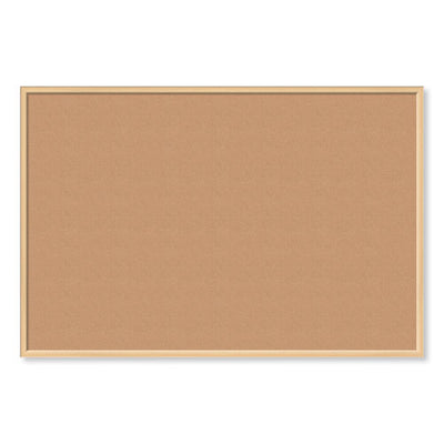 Cork Bulletin Board, 70 X 47, Natural Surface, Birch Mdf Frame