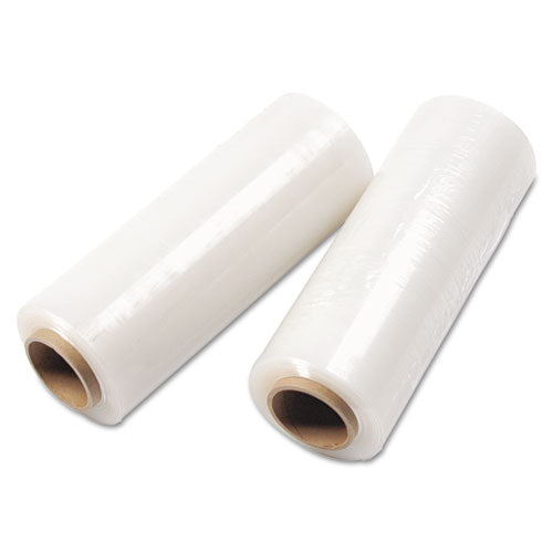 Unstretched Handwrap Film With Reusable Handle-style Dispenser, 5" X 1,000 Ft, 20 Mic (80-gauge), Clear, 12/carton